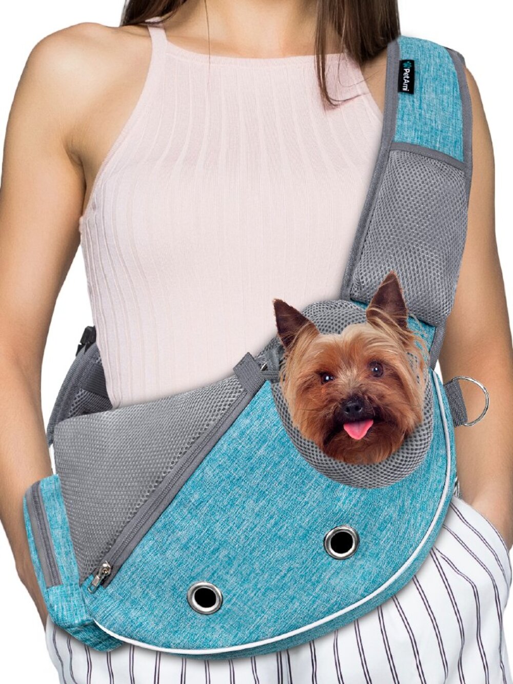 New without tags, Small Dog Sling Carrier Soft Mesh Crossbody Puppy Pet Cat Shou